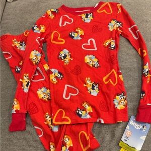 Bluey Valentine’s Day pajama size 8 NWT